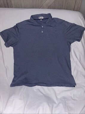 Peter Millar Men's Heather Navy Polo